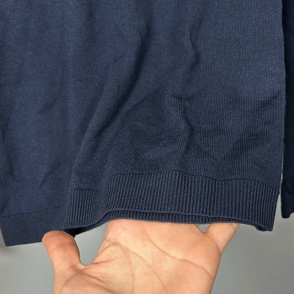 Lacoste Navy Merino Wool Turtleneck Sweater size 32 or XS- NWOT - Picture 11 of 12